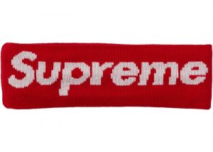 Supreme New Era Big Logo Headband Red0