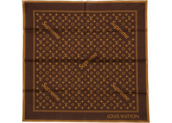 Supreme x Louis Vuitton Monogram Bandana Brown0